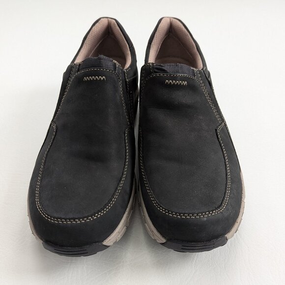 NEW Clarks Wave Plateau Shoes Black Nubuck Leather Size 8W - Picture 2 of 7